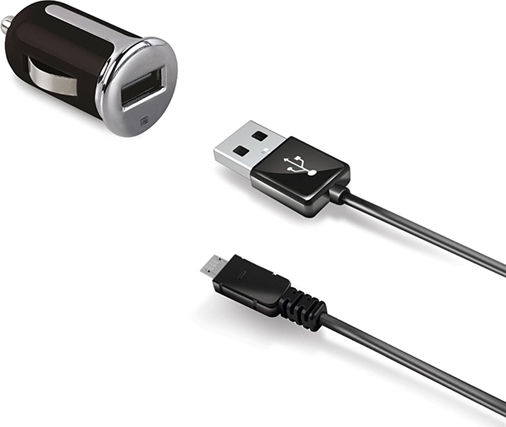 Celly Turbo Φορτιστής Αυτοκινήτου 2.4A με μία Θύρα: 1xUSB μαζί με Καλώδιο Micro-USB Μαύρο Χρώμα CCUSBMICRO