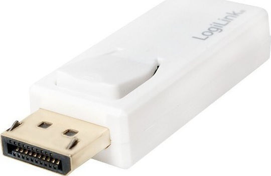 LogiLink Μετατροπέας DisplayPort male σε HDMI female Λευκό 1τμχ CV0100