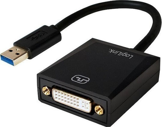 LogiLink Μετατροπέας USB-A male σε DVI-I female 1τμχ UA0232