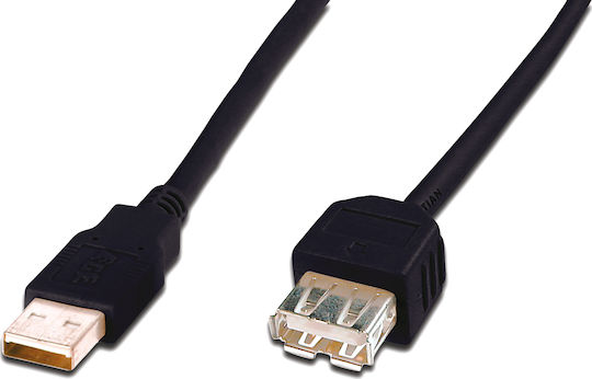Digitus USB 2.0 Cable USB-A male - USB-A female 5m (AK-300202-050-S)