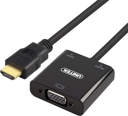 Unitek Μετατροπέας HDMI male σε 3.5mm / VGA female 1τμχ Y-6355