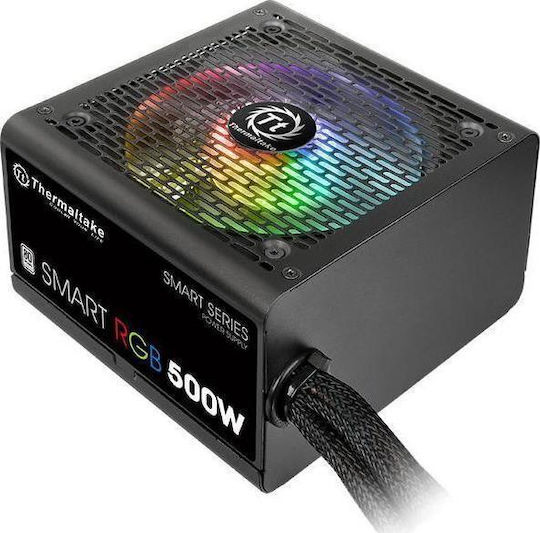 Thermaltake Smart RGB 500W Μαύρο Τροφοδοτικό Υπολογιστή Full Wired 80 Plus Standard