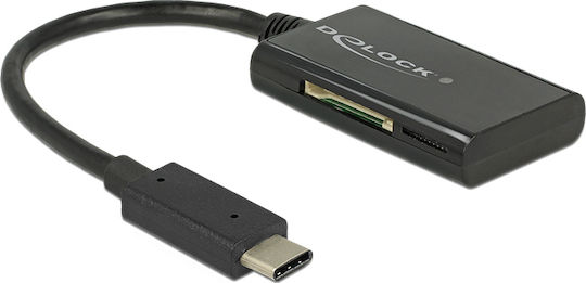 DeLock Card Reader USB 3.1 Type-C για SD/MemoryStick (91740)