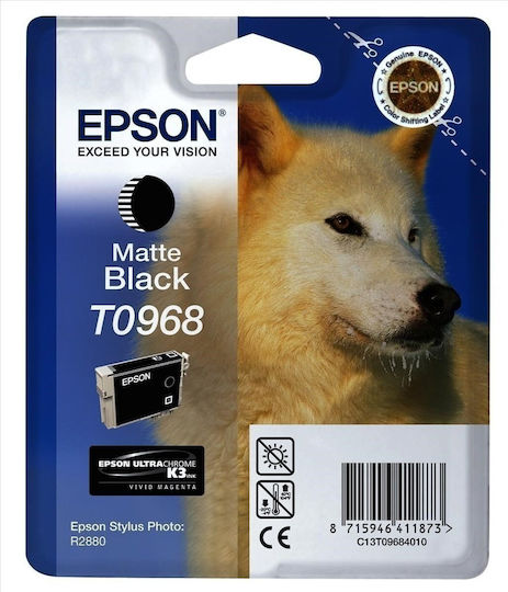 Epson T0968 Γνήσιο Μελάνι Εκτυπωτή InkJet Matte Μαύρο (C13T09684010)