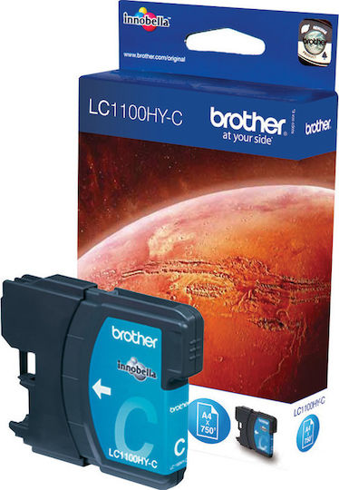 Brother LC1100 Γνήσιο Μελάνι Εκτυπωτή InkJet Κυανό (LC-1100HYC)