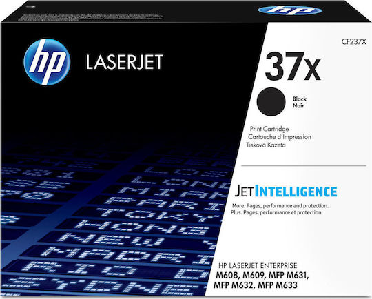 HP 37X Γνήσιο Toner Laser Εκτυπωτή Μαύρο High Yield 25000 Σελίδων (CF237X)