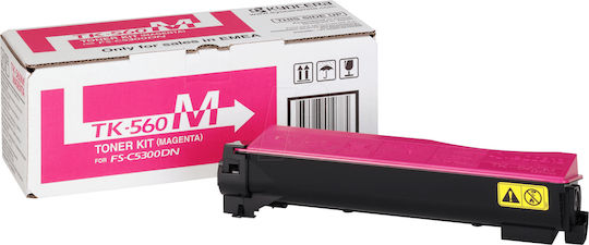 Kyocera TK-560M Γνήσιο Toner Laser Εκτυπωτή Ματζέντα 10000 Σελίδων (1T02HNBEU0)