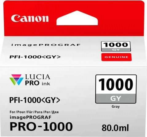 Canon PFI-1000 Γνήσιο Μελάνι Εκτυπωτή InkJet Γκρι (0552C001)