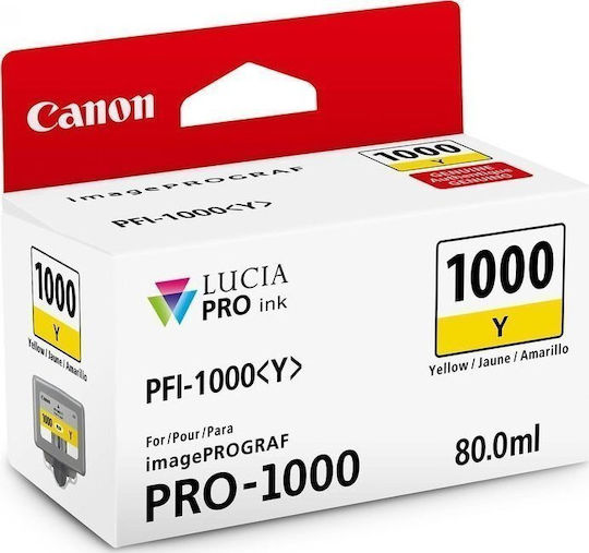 Canon PFI-1000 Γνήσιο Μελάνι Εκτυπωτή InkJet Κίτρινο (0549C001)