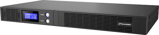 Powerwalker VI 750 R1U UPS Line-Interactive 750VA 450W με 4 IEC Πρίζες