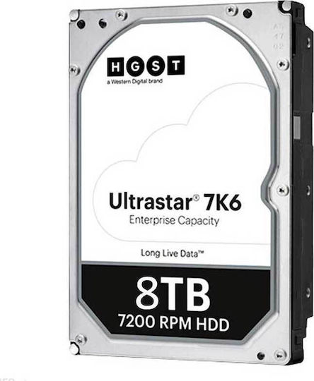 Western Digital Ultrastar DC HC320 8TB HDD Σκληρός Δίσκος 3.5" SATA III 7200rpm με 256MB Cache για NAS / Server 0B36404 HUS728T8TALE6L4