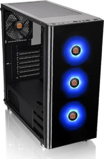 Thermaltake V200 Tempered Glass RGB Edition Gaming Midi Tower Κουτί Υπολογιστή με Πλαϊνό Παράθυρο Μαύρο