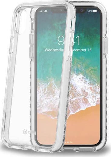 Celly Hexagon Back Cover Σιλικόνης Λευκό (iPhone X / Xs) HEXAGON900WH