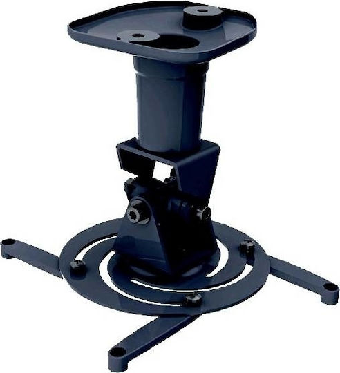 Techly Βάση Projector Οροφής ICA-PM-100 με Μέγιστο Φορτίο 10kg Μαύρη