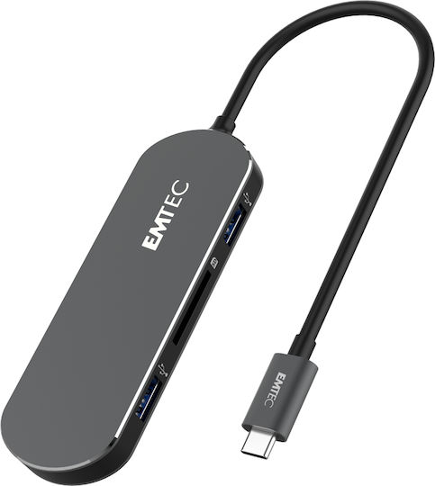 Emtec T650C USB 3.1 Hub 6 Θυρών με σύνδεση USB-C (ECHUBT650C)