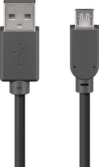 Goobay Regular USB 2.0 to micro USB Cable Μαύρο 5m (93921)