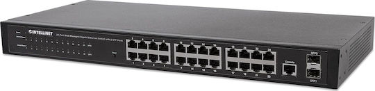 Intellinet 560917 Managed L2 Switch με 24 Θύρες Gigabit (1Gbps) Ethernet και 2 SFP Θύρες