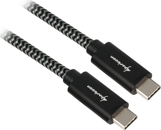 Sharkoon Braided USB 3.1 Cable USB-C male - USB-C Μαύρο 0.5m