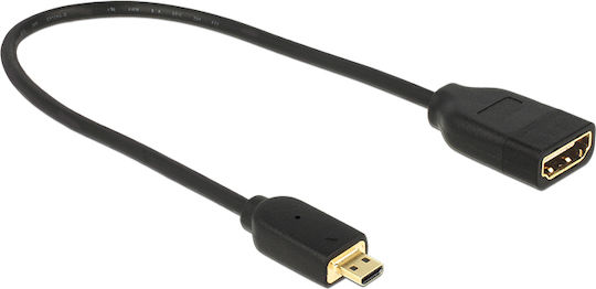 DeLock Μετατροπέας micro HDMI male σε HDMI female 1τμχ 65687