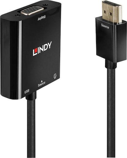 Lindy Μετατροπέας HDMI male σε VGA female 1τμχ 38285