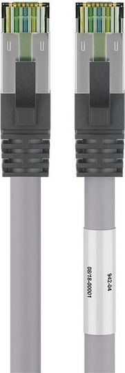 Goobay S/FTP Cat.8.1 Καλώδιο Δικτύου Ethernet 2m Γκρι 1τμχ 55137