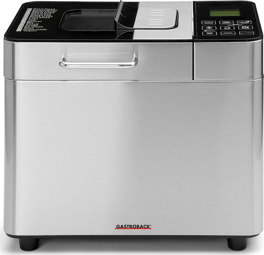 Gastroback 42823 Αρτοπαρασκευαστής 500W Χωρητικότητας 1000gr με 18 Προγράμματα