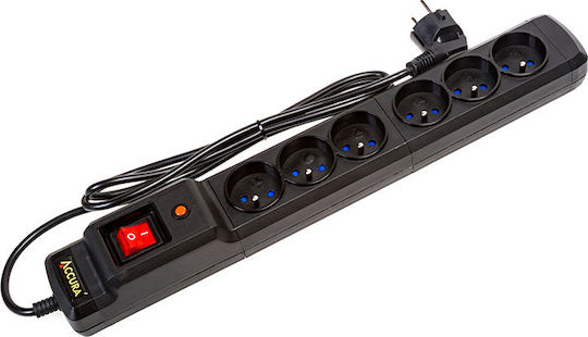 Accura Premium Crux 1.5m Πολύπριζο 6 Θέσεων με Καλώδιο 1.5m ACC4022