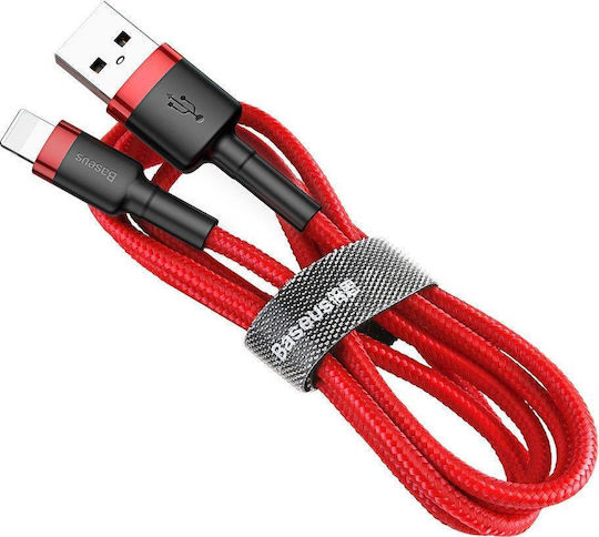 Baseus Cafule Braided USB to Lightning Cable Κόκκινο 0.5m (CALKLF-A09)