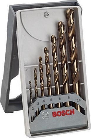 Bosch X-Line Σετ 7 Τρυπάνια Κοβαλτίου με Κυλινδρικό Στέλεχος για Μέταλλο 2608589296