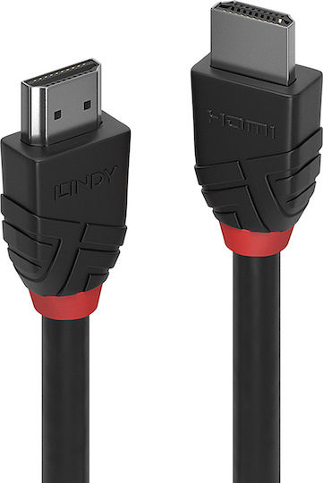 Lindy HDMI 2.0 Cable HDMI male - HDMI male 1m Μαύρο 36471