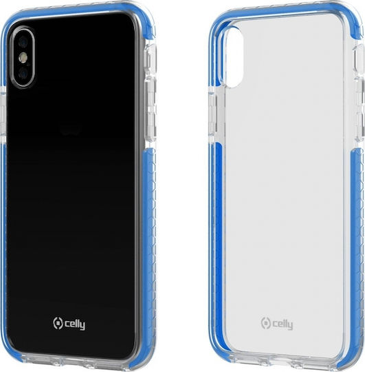 Celly Hexagon 2 Back Cover Σιλικόνης Μπλε (iPhone X / Xs) HEXAGON900LB
