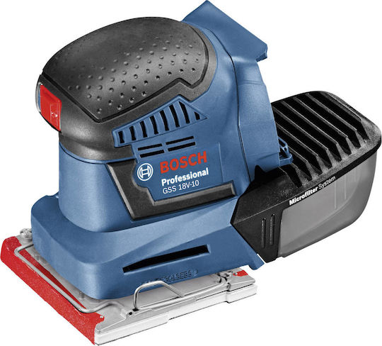 Bosch GSS 18V-10 Professional Παλμικό Τριβείο 18V Solo με Ρύθμιση Ταχύτητας και με Σύστημα Αναρρόφησης