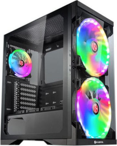 Raijintek Silenos Pro Gaming Midi Tower Κουτί Υπολογιστή με Πλαϊνό Παράθυρο Μαύρο