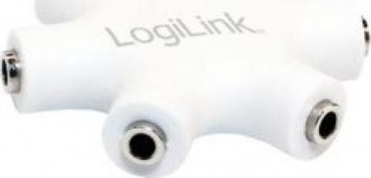 LogiLink CA1088 Μετατροπέας 3.5mm female σε 3.5mm female Λευκό 1τμχ