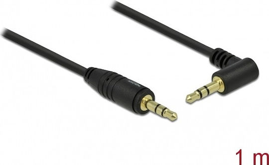 DeLock Καλώδιο 3.5mm male - 3.5mm male Μαύρο 1m (83754)