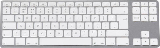 Matias Aluminum Tenkeyless Ασύρματο Bluetooth Πληκτρολόγιο Αγγλικό UK Συμβατό με Mac Ασημί