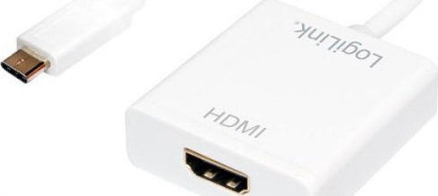 LogiLink Μετατροπέας USB-C male σε HDMI female Λευκό 1τμχ UA0236A