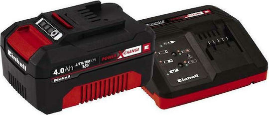 Einhell Σετ Μπαταρίας Λιθίου Χωρητικότητας 4Ah 18V με Φορτιστή 4512042