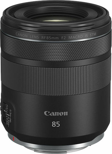 Canon Full Frame Φωτογραφικός Φακός RF 85mm f/2 IS STM Telephoto / Macro για Canon RF Mount Μαύρος