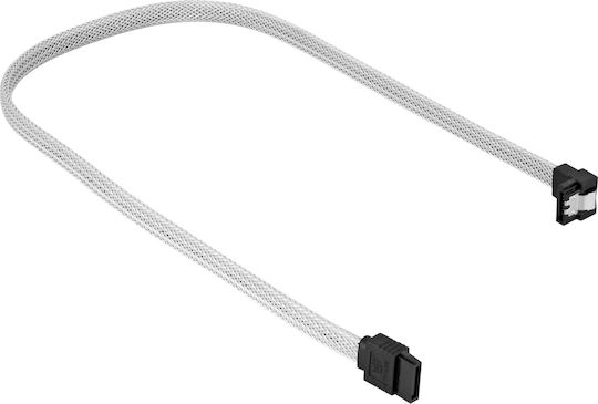 Sharkoon 7-Pin SATA III - 7-Pin SATA III Angle (90°) Cable 0.6m Λευκό