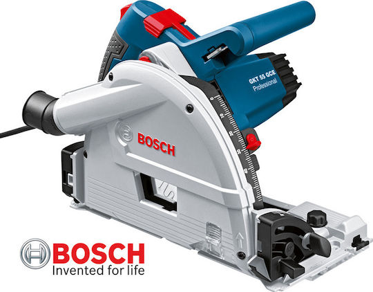 Bosch GKT 55 GCE Professional Δισκοπρίονο 1400W με Ρύθμιση Ταχύτητας και με Σύστημα Αναρρόφησης