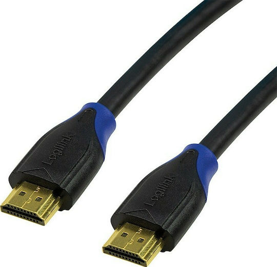 LogiLink HDMI 2.0 Cable HDMI male - HDMI male 3m Μαύρο CH0063