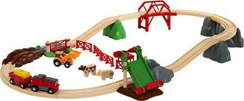 Brio Toys Animal Farm Σετ με Τρενάκι από Ξύλο για 3+ Ετών 33984
