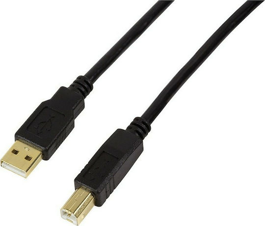 LogiLink USB 2.0 Cable USB-A male - USB-B male Μαύρο 10m UA0264
