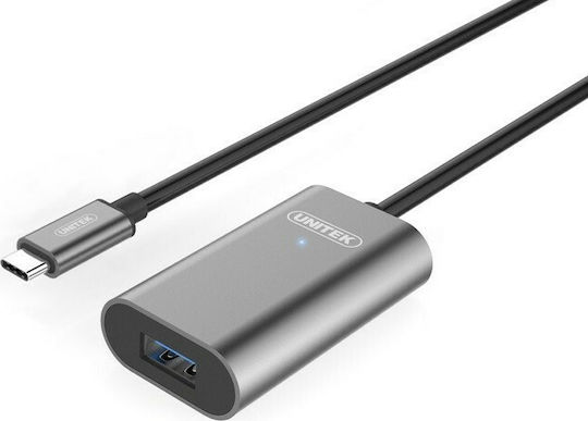 Unitek USB 3.1 Cable USB-C male - USB-A female Μαύρο 5m U304A
