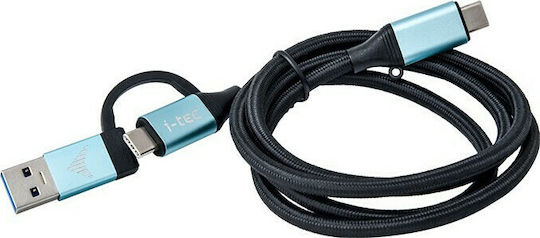 i-tec Braided USB-C to US B-C and USB A Cable Μαύρο 1m (C31USBCACBL)