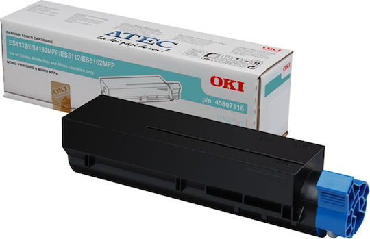 OKI 45807116 Γνήσιο Toner Laser Εκτυπωτή Μαύρο 12000 Σελίδων 45807116