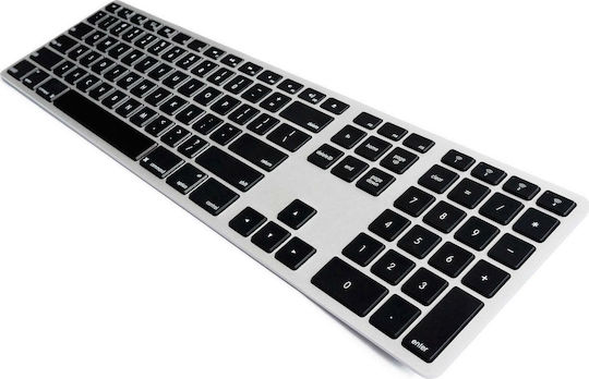 Matias FK418BTLSB-UK Ασύρματο Bluetooth Πληκτρολόγιο Αγγλικό UK Ασημί