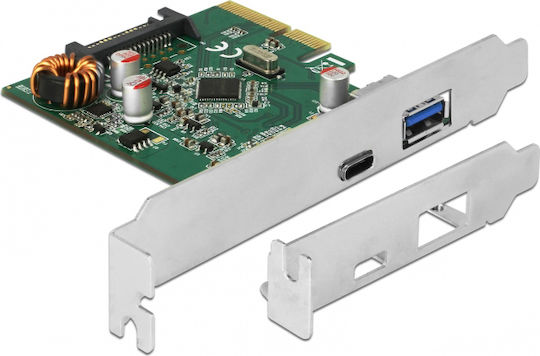 DeLock Κάρτα PCIe σε 2 θύρες USB (Type-C / USB 3.1) (90299)