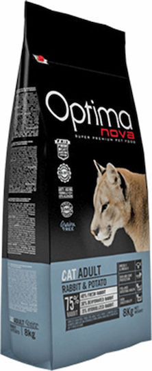 Optimanova Cat Adult Ξηρά Τροφή χωρίς Σιτηρά για Ενήλικες Στειρωμένες Γάτες με Κουνέλι / Πατάτες 2kg